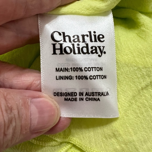 Anthropologie-Charlie Holiday The Zephyr mini dress Size 8. Halter top, ruffles - Picture 9 of 11